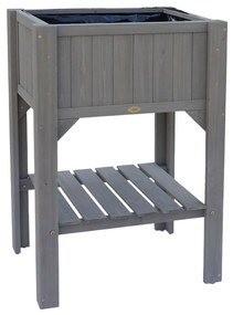 Habau Vyvýšený záhon s odkladacou plochou Kompakt (sivá)  (100271521)