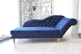 Pohovka s prešívaním, Velvet Kráľovská modrá