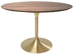 Invitation jedálenský stôl orech/mosadz Ø120 cm