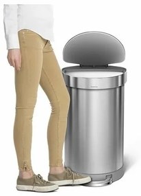 Simplehuman Pedálový odpadkový kôš 45 l, matná oceľ