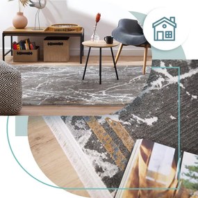 Koberec Arte Piran Marble sivý / čierny