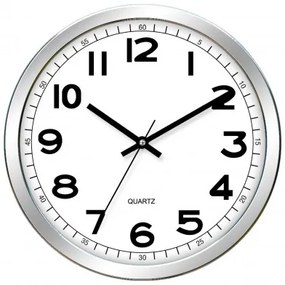 Nástenné hodiny MPM, 2980.7000 - strieborná/biela, 31cm