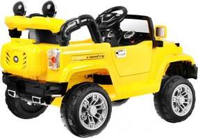 Ramiz JJ terénne auto pre deti na batérie Žltá + diaľkové ovládanie + úložný priestor + svetlá + audio