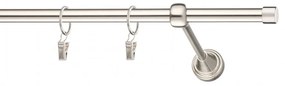 Dekorstudio Niklová jednoradová garniža LUNA 19mm Dĺžka: 320cm, Typ uchytenia: Držiak modern, Typ príslušenstva: Krúžky tiché so štipcami