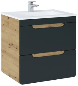 Kúpeľňová skrinka CMD ARUBA COSMOS 820 dub artisan/čierny mat