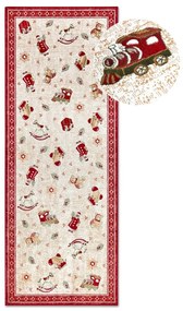 Červený behúň s vianočným motívom s prímesou bavlny 80x200 cm Toy's Delight Red Christmas – Villeroy&amp;Boch