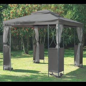 Garden Line ALTANA / ZÁHRADNÝ PAVILÓN S MOSKYTIÉROU ŠEDÁ 2,5 x 2,5 x 2,7 M *3989