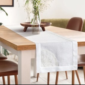 OBRUS BRENDA 140X180 CM BIELY