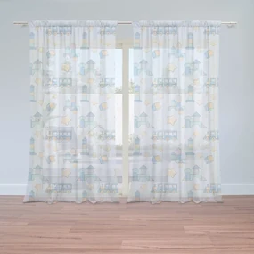 Sablio Záclony Stavebnice a vláčiky: 2ks 150x250cm