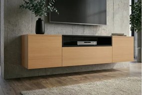 TV-skrinka 47808 Loft 160cm Prírodná Dub Dyha/Čierna - Komfort-nábytok