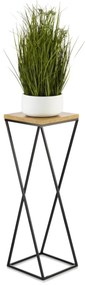Kvetinový stojan LOFT I 70 cm čierny/dub lancelot
