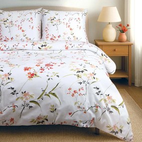 BAVLNENÉ OBLIEČKY COTTONLOVE 140X200 CM, 1KS 70X80 CM KVETY