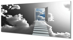 Obraz na akrylátovom skle Schody mraky dvere 120x60 cm