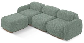 Svetlozelená modulárna rohová pohovka (variabilná) Ailani – Makamii