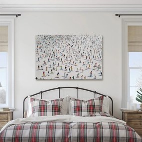 Vianočný obraz zimné radovánky na svahu