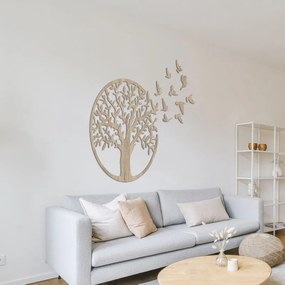 Drevený nástenný obraz Strom života: Rustikálny bytový dekoračný panel | SENTOP HDF0543