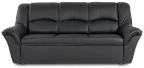 Kožená pohovka 3 DUBAJ LUX, čierna (k-70)
