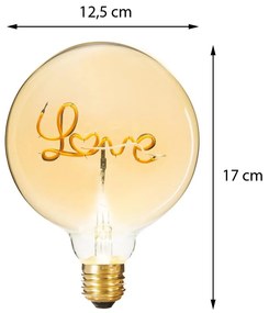 LED žárovka LOVE 2W E27 teplá bílá