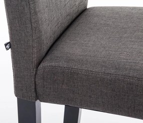 Jedálenská stolička Inn (SET 4 ks) - látka, nohy čierne - Tmavo sivá