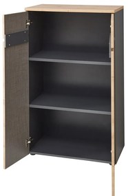 Kancelárska komoda Brego 10 75 cm grafit/dub Artisan