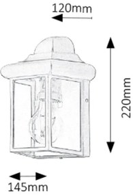 Rabalux 8753 - Vonkajšie nástenné svietidlo NORVICH 1xE27/60W/230V IP43 biela