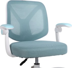 Detská otočná stolička Neoseat JUNI 010 s podnožou — látka, modrá
