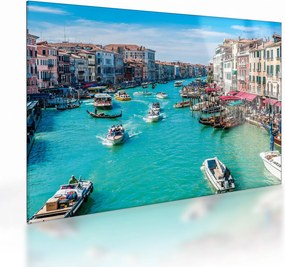Sklenený obraz - Canal Grande, Benátky, Taliansko (70x50 cm)