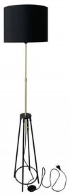 Stojacia lampa TEGOLA 1xE27/60W/230V čierna/zlatá