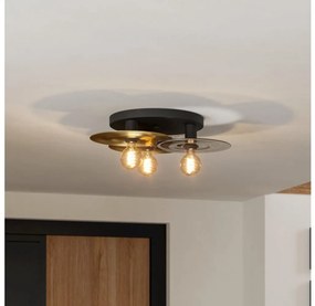 Eglo 44027 - Stropné svietidlo LINTMILL 3xE27/40W/230V zlatá/čierna
