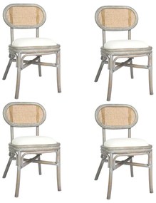 Jedálenské stoličky 4 ks sivé ľan 3071721