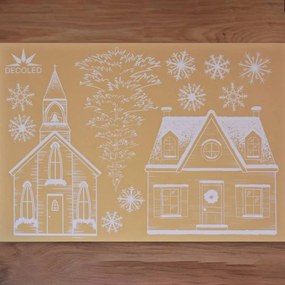 DECOLED Dekoratívna nálepka na okno A3 square