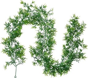 Zelená dekoračná plastová girlanda - 15*10*180 cm