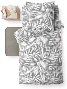Sivá bavlnená obliečka na perinu na jednolôžko 140x200 cm Botania – douceur d'intérieur