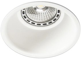 Sada 6 moderných zapustených bodových svetiel bielych - Dept