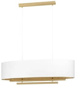 Eglo 390182 - Luster na lanku PINETARA 4xE27/40W/230V biela/zlatá