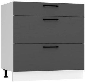Kuchynská skrinka Max D80s/3 šedá