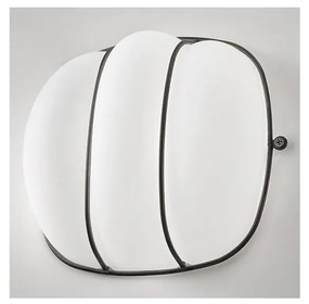 SIRU - Nástenné svietidlo CAGE 1xGX53/10W/230V 20 cm čierna/biela benátske sklo