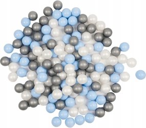 Suchý bazén pre deti menčestrový 90 x 30 + 200 loptičiek - svetlo šedá