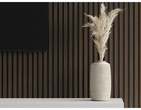 Mexen Lam-F, akustické stenové lamely 275 × 30 cm, plstený podklad 8 mm, technická dyha, orech pálený, S105-275307-3015-024