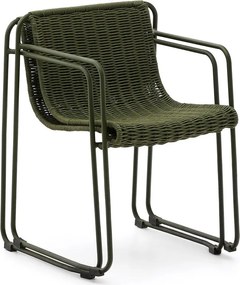 Zelená kovová záhradná stolička Maurina – Kave Home
