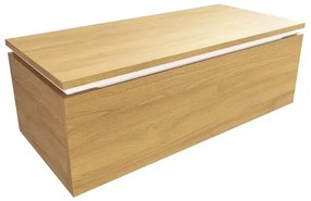 Kúpeľňová skrinka s krycou doskou SAT Feel 100x30x46 cm medový dub mat SATFEEL100DMDBEZ, 1 ks
