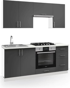 Kuchynská linka 180 FORESTA, antracit-biela