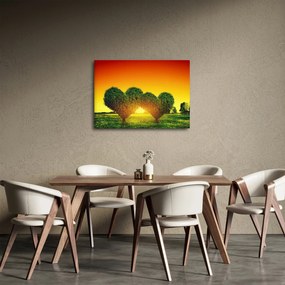 Obraz - Srdce v korunách stromov (70x50 cm)