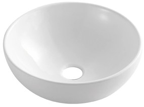 Invena Dokos, keramické umývadlo na dosku 395x395x135 mm, biela lesklá, INV-CE-19-011-C