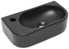 Umývadlo SAT Infinitio 40x21,5 cm černá mat bez prepadu SATINF4021LBKM