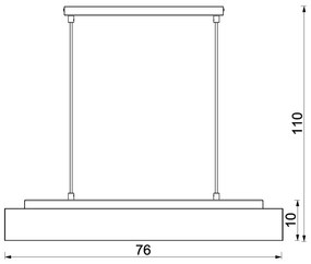 Luster na lanku MAISON 4xGU10/8W/230V hnedá/dub
