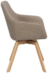 Béžové čalúnené jedálenské kreslá v súprave 2 ks Alison – Rowico