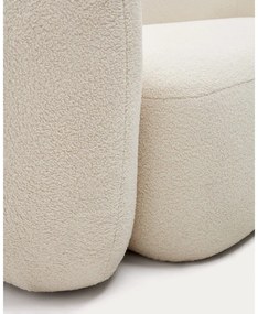 Krémová pohovka z textílie buklé 246 cm Martina – Kave Home