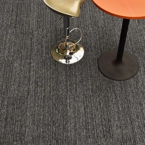 Tapibel, Kobercový štvorec Coral Lines 60345-50 šedo-čierny 50 x 50 cm, chodba / predsieň