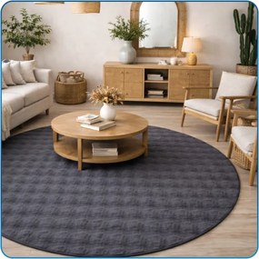 Koberec Rabbit Bubble sivý kruh